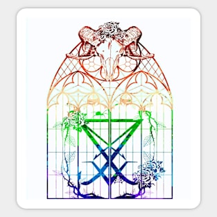 Stained glass sigil of Lucifer Sticker